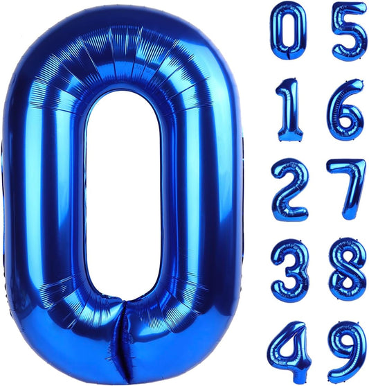 Big Navy Blue 0 Number Balloon 40 Inch, Foil 0 Number Balloons, Number Zero Balloons for 10 20 30 40 50 60 70 80 90 100 Women Men Birthday Party, 2025 NumberBalloon Anniversary Graduations Decorations