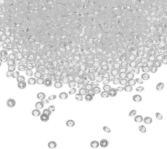 PATIKIL 10000 Pcs Wedding Table Scatter Confetti Crystals 4.5mm Acrylic Diamonds Vase Fillers Gems for Table Centerpiece Decorations Party Vase Beads, White