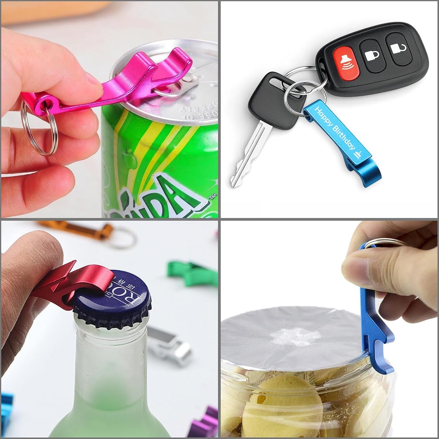 10pcs Personalized Bottle Opener Keychain Bulk Custom Engraved Text/Logo Keychains Customized Beer Bottle Opener for Bar, Graduation,Party,Wedding Favors Gift (10pcs)