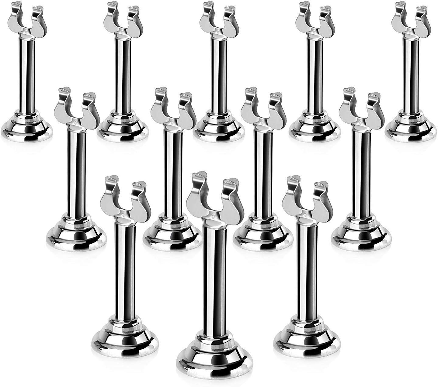New Star Foodservice 23459 Harp Clip Style, Place Card/Table Number Holder, 3 Inch, Silver, Set of 12, 23442