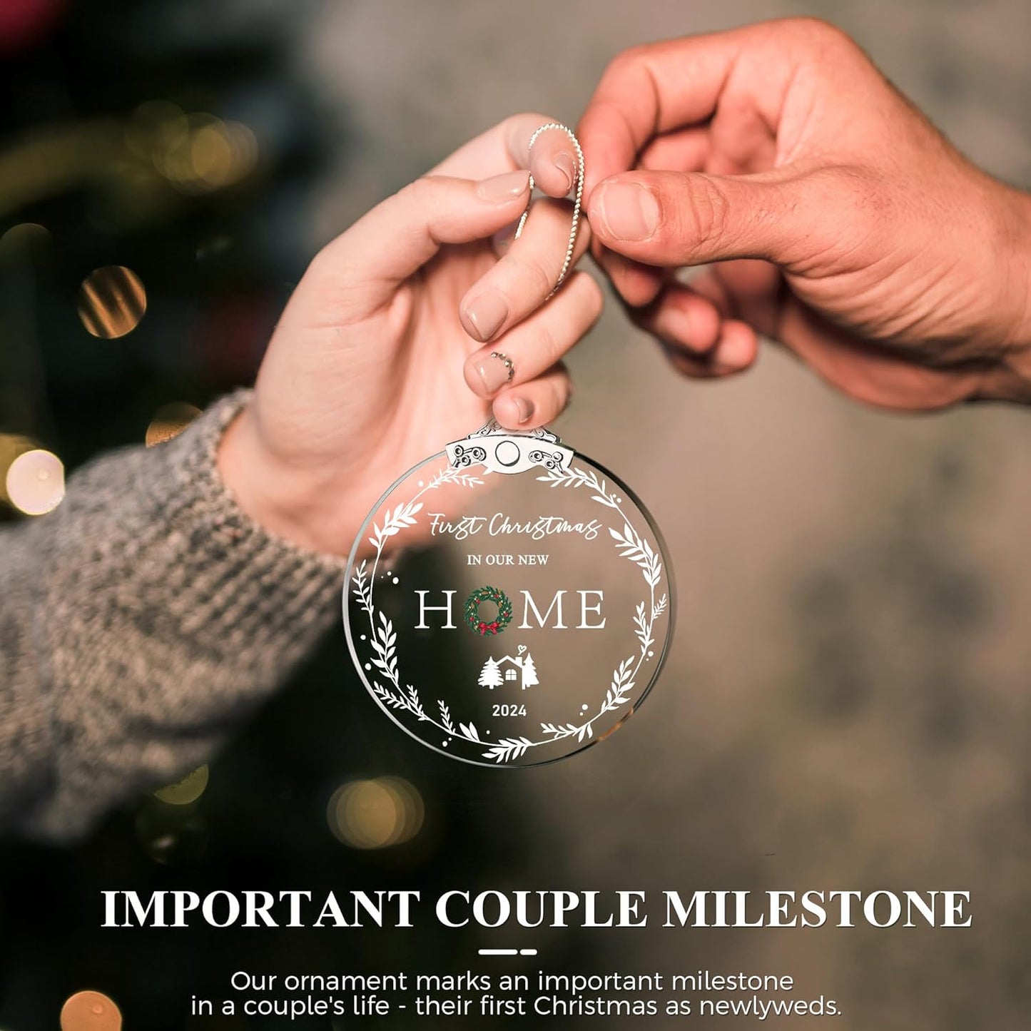 House Warming Gifts New Home, Housewarming Gifts for New House, 2024 First Christmas in Our New Home Ornaments for Women, Moving House Gift, New Home Owners Gift Ideas