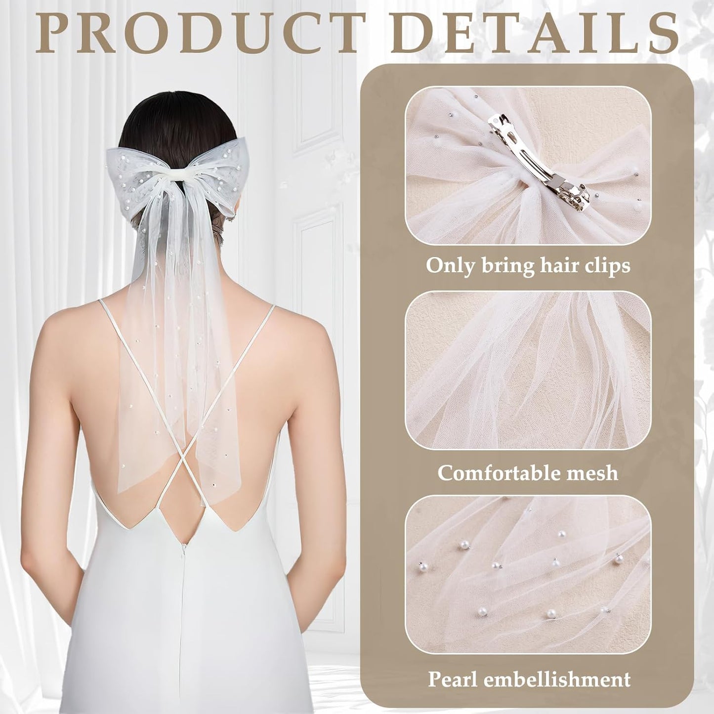 3Pcs Bride to Be Sash and Bow Veil Set, Bachelorette Party Favors, White Pearl Bride To Be Sash, Pearl Heart Sunglasses for Bachelorette Party Gifts Bridal Shower Wedding