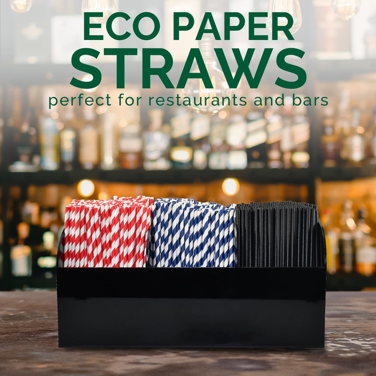 Disposable Paper Drinking Straws, Red Striped, 7.75" x0.24", 1000 Counts - Restaurant Pack