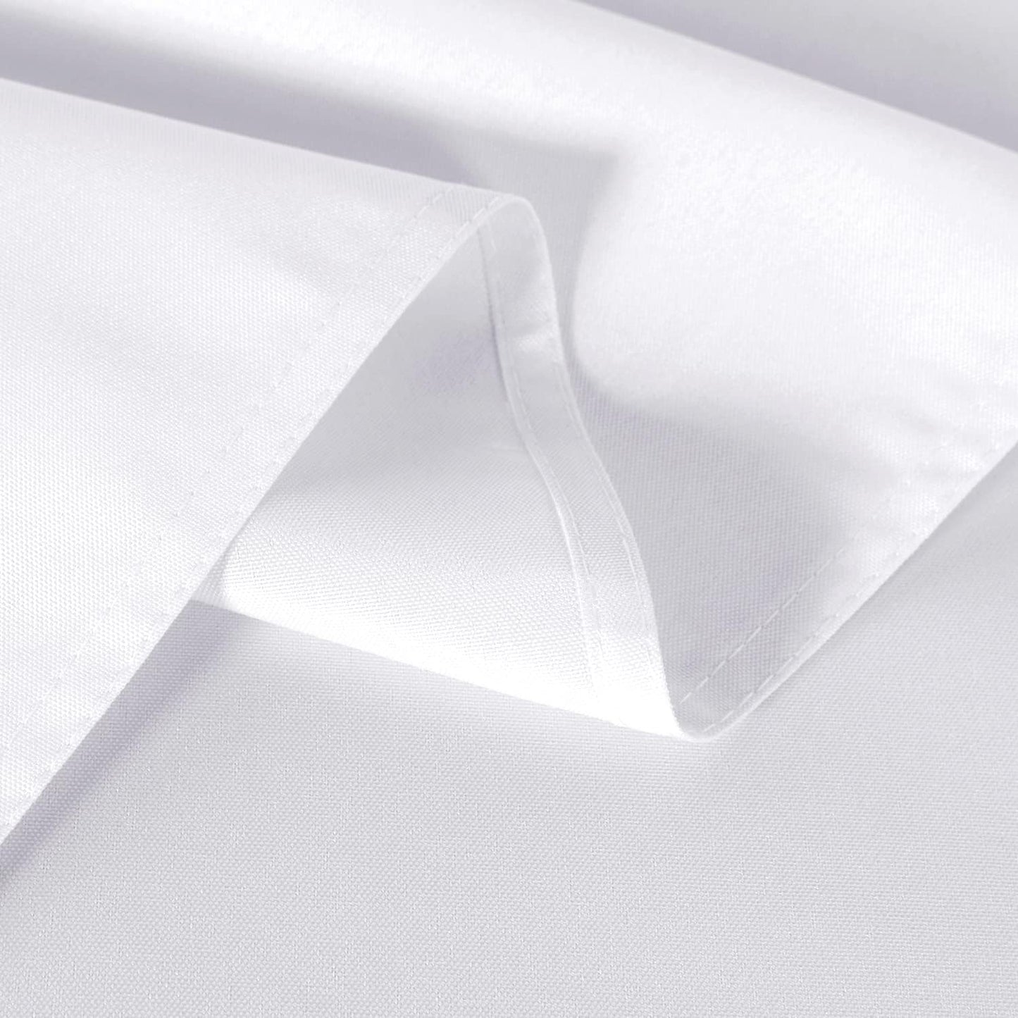 sancua 2 Pack White Tablecloth 60 x 84 Inch, Rectangle 4 Feet Table Cloth - Stain and Wrinkle Resistant Washable Polyester Table Cover for Dining Tables, Buffet Parties and Camping