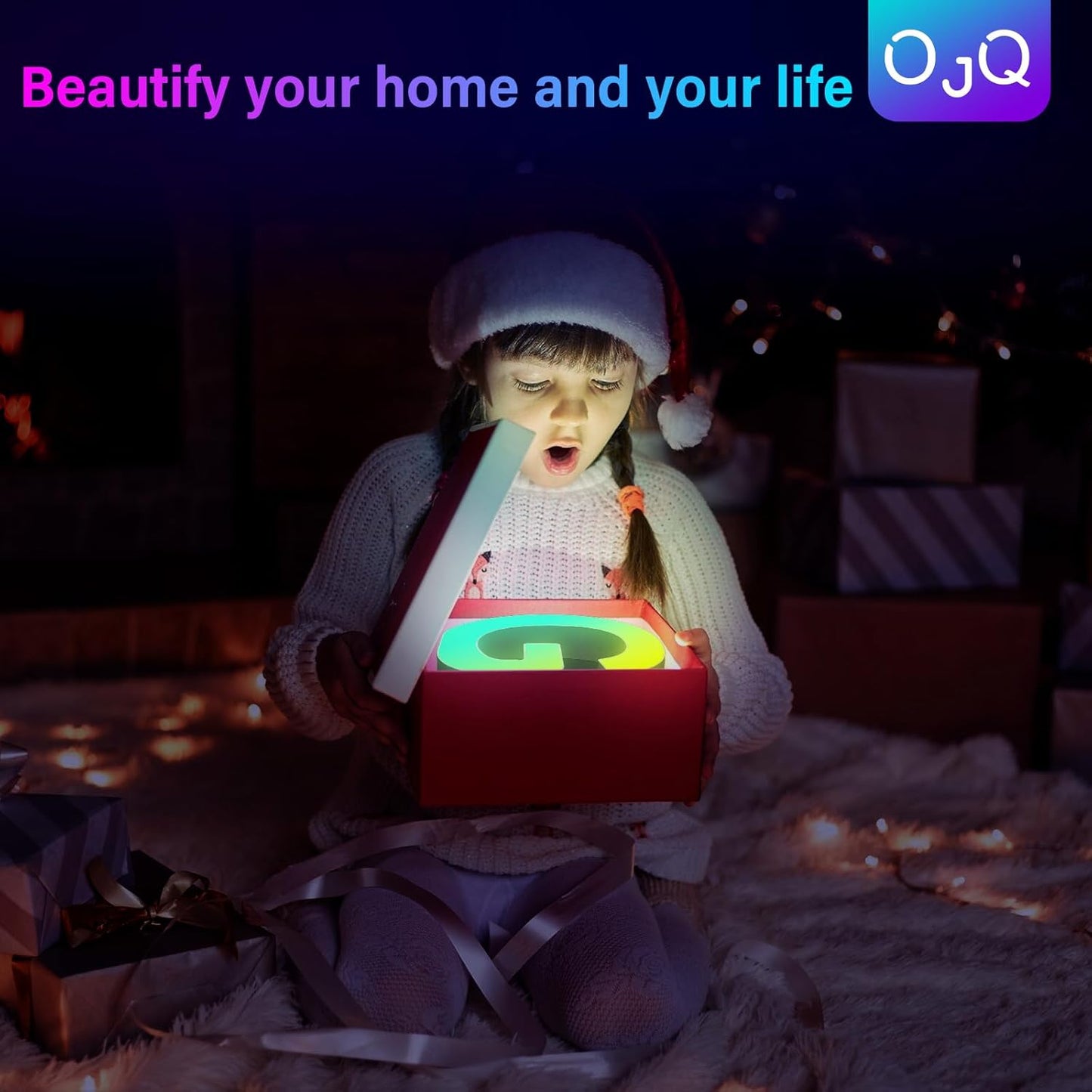 OJQ Light Up Letters LED Letter - Bedroom Lighted Colorful Alphabet Letter Music Sync Color Change - Christmas Birthday Gifts for Girl - Teen Girls Room Decor Gifts Party Home Wall Bedroom Decor