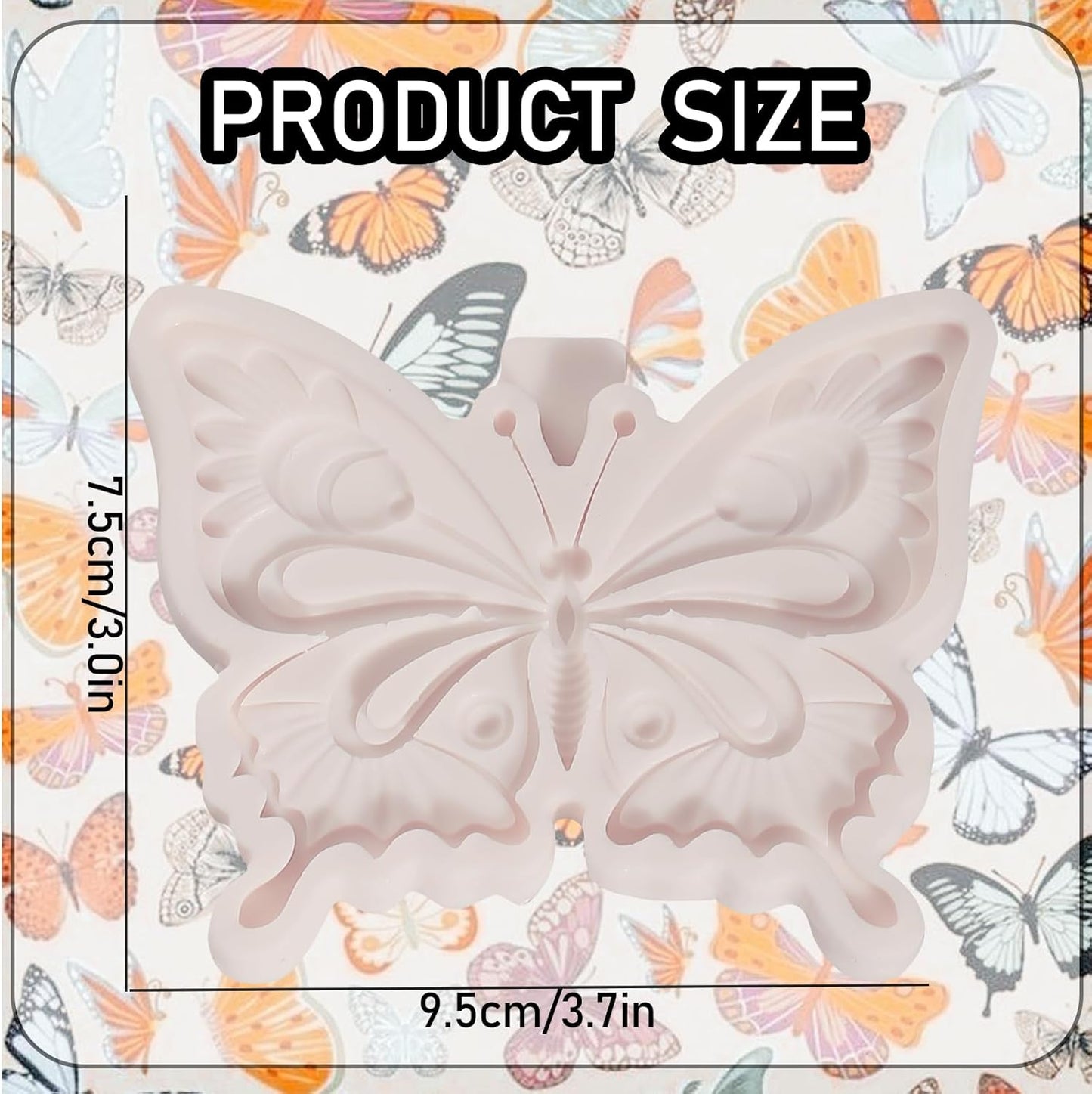 1 Pcs Exquisite Butterfly Fondant Moldfor Cake Decoration, Butterfly Chocolate Silicone Mold Surface Non-Stick Easy to Demould, for Baking Candy Flower Paste Dough Clay Projects Resin Pendants