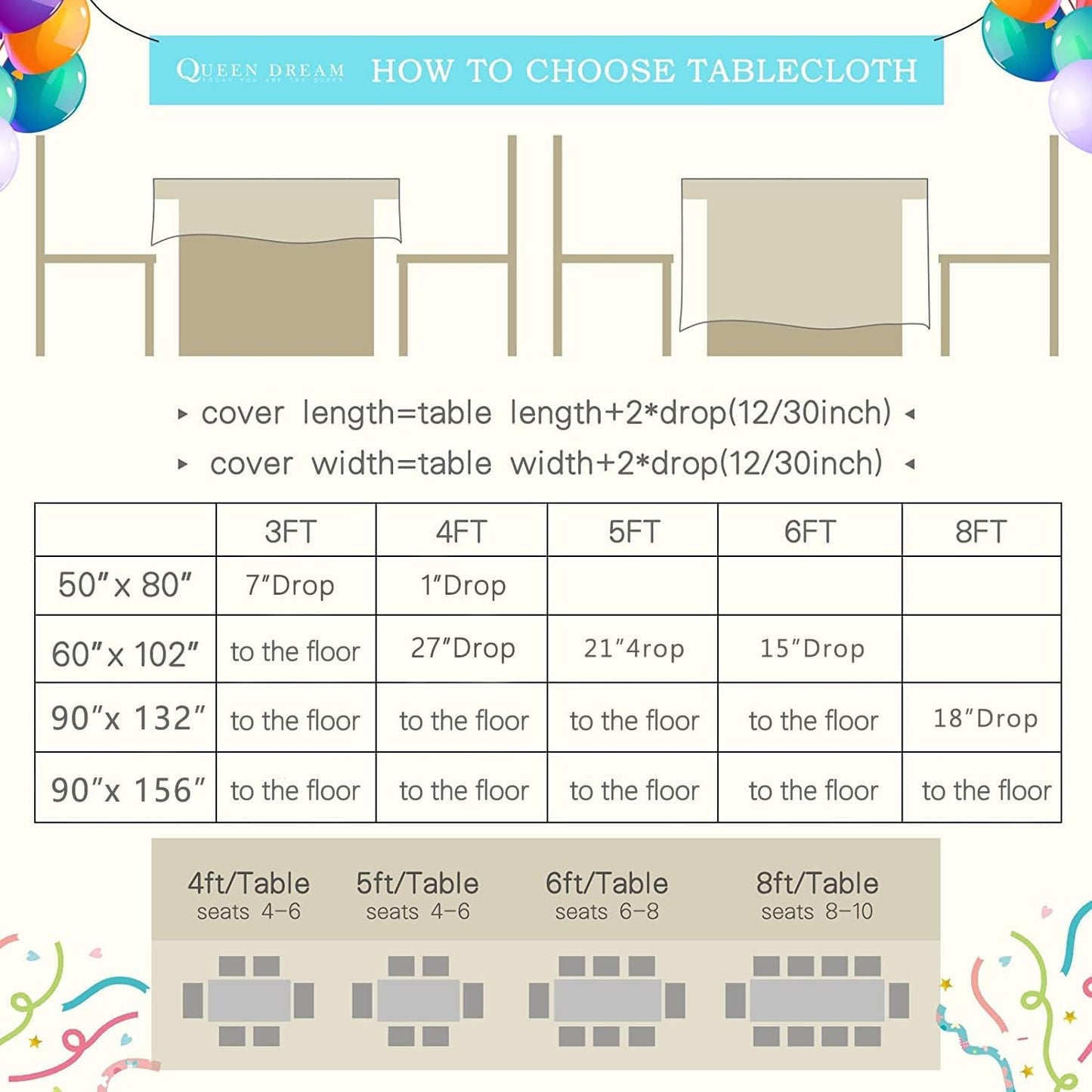 QueenDream Pink Tablecloth 90 x 132 Inch Sequin Tablecloth for Party Decorations Glitter Tablecloth for Bridal Baby Shower Wedding