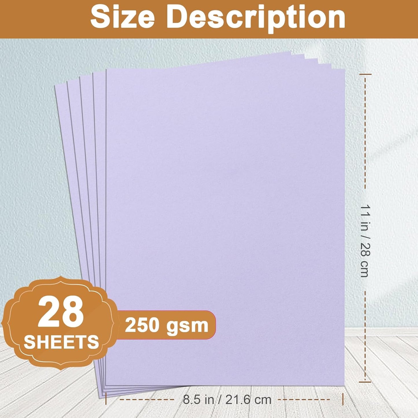 28 Sheets Purple Cardstock 8.5 x 11 Crafts Paper, 92lb Heavyweight Lavender Card Stock for DIY Cards Making, Birthday Decorations, Greeting Cards, Invitations, Certificates