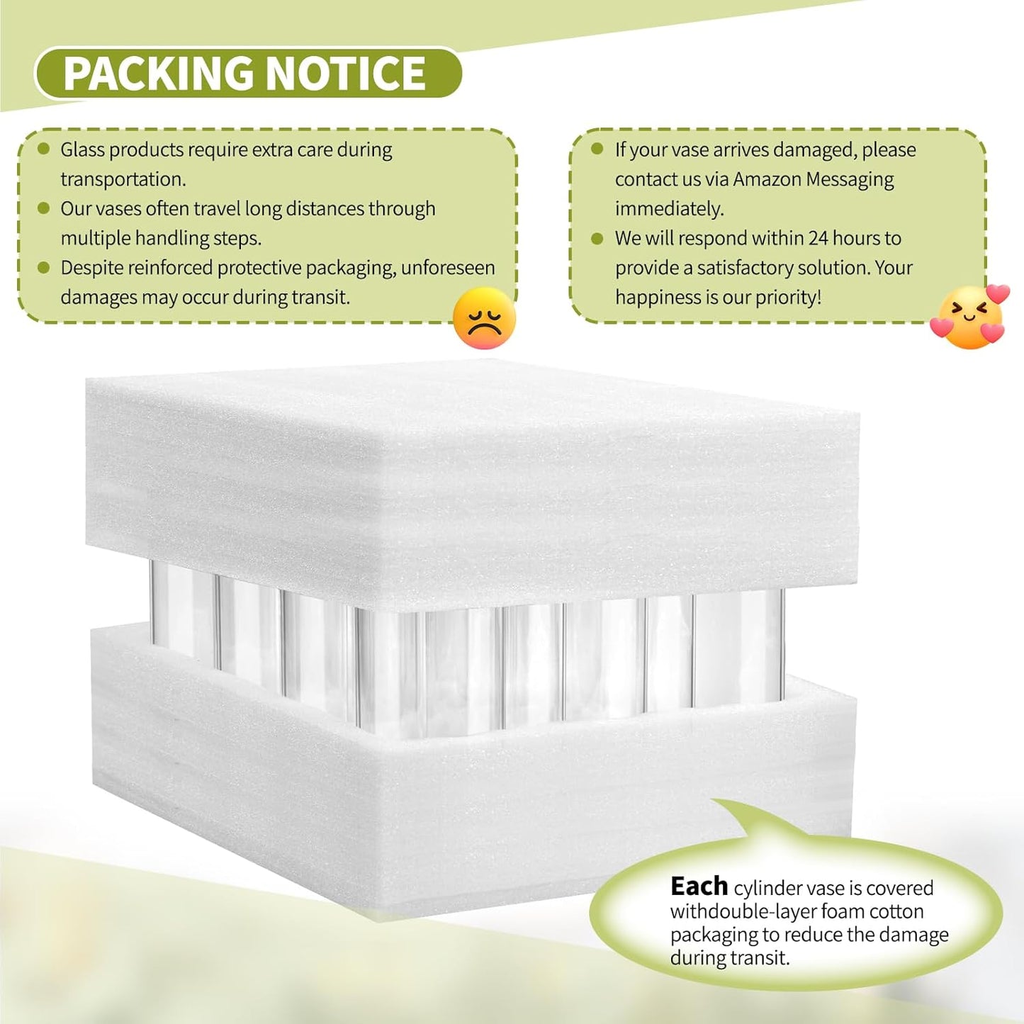 12Pack Glass Cylinder Vases for Centerpieces - 10 Inch Tall Flower Vase for Wedding Decorations, Floating Candle Holder Vase Bulk,Glass Hurricane Candle Holders for Table Shelf, Party, Home Decor