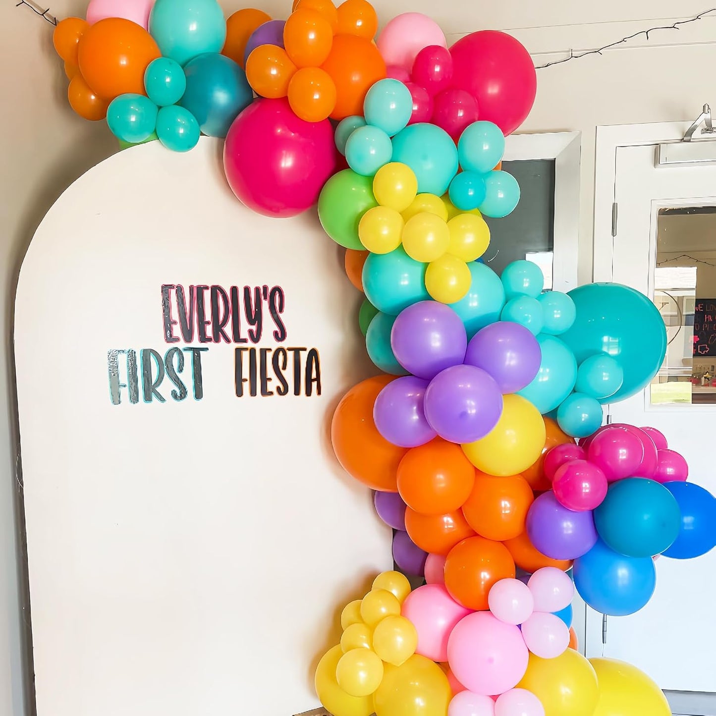 98pack Rainbow Balloons Different Size 18/12/10/5 Inch Rainbow Colorful Balloon Garland Arch Kit for Graduation, Wedding, Birthday, New Year, Anniversary Party Decorations