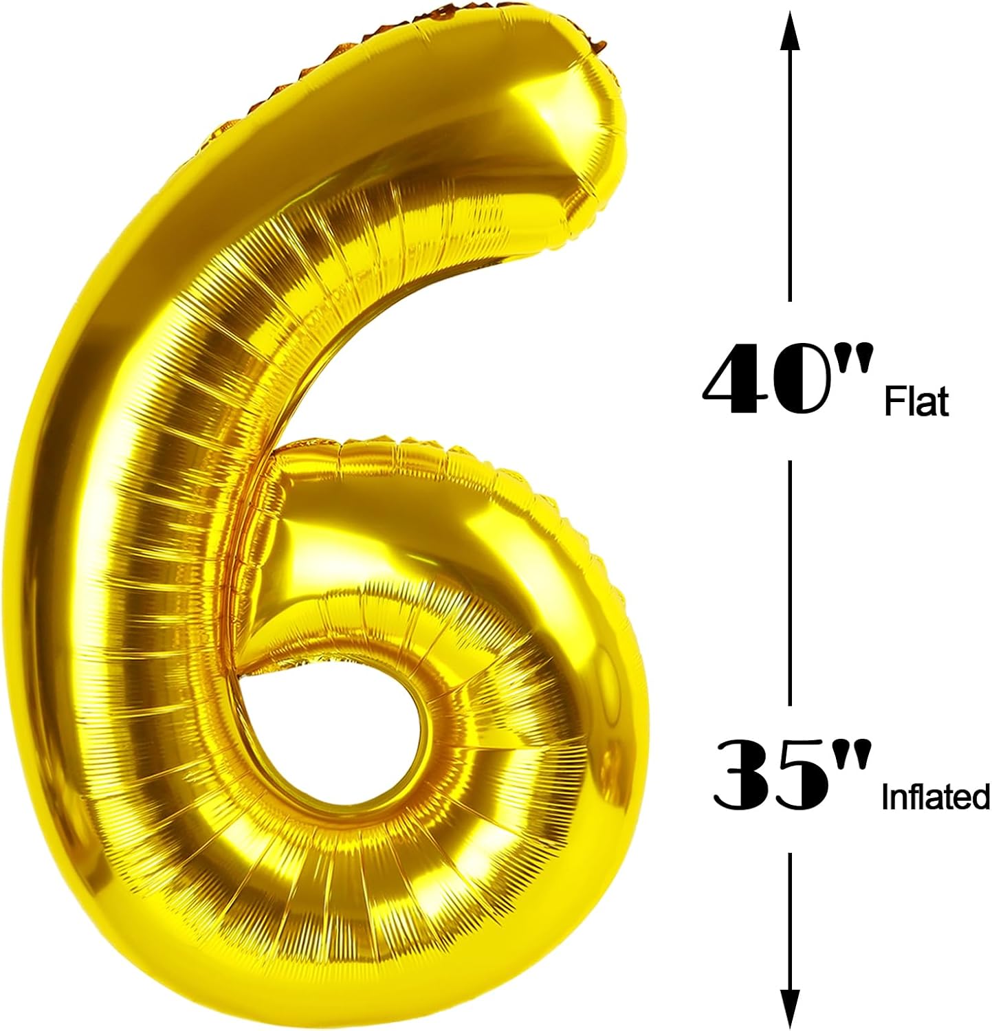 40 Inch Gold Mylar Foil Number 16 Birthday Balloon, Digital Balloons for 16 Sixteen Boy Girl Party Decorations Supplies, Big Helium Balloon Numbers for 16 Anniversary Graduation