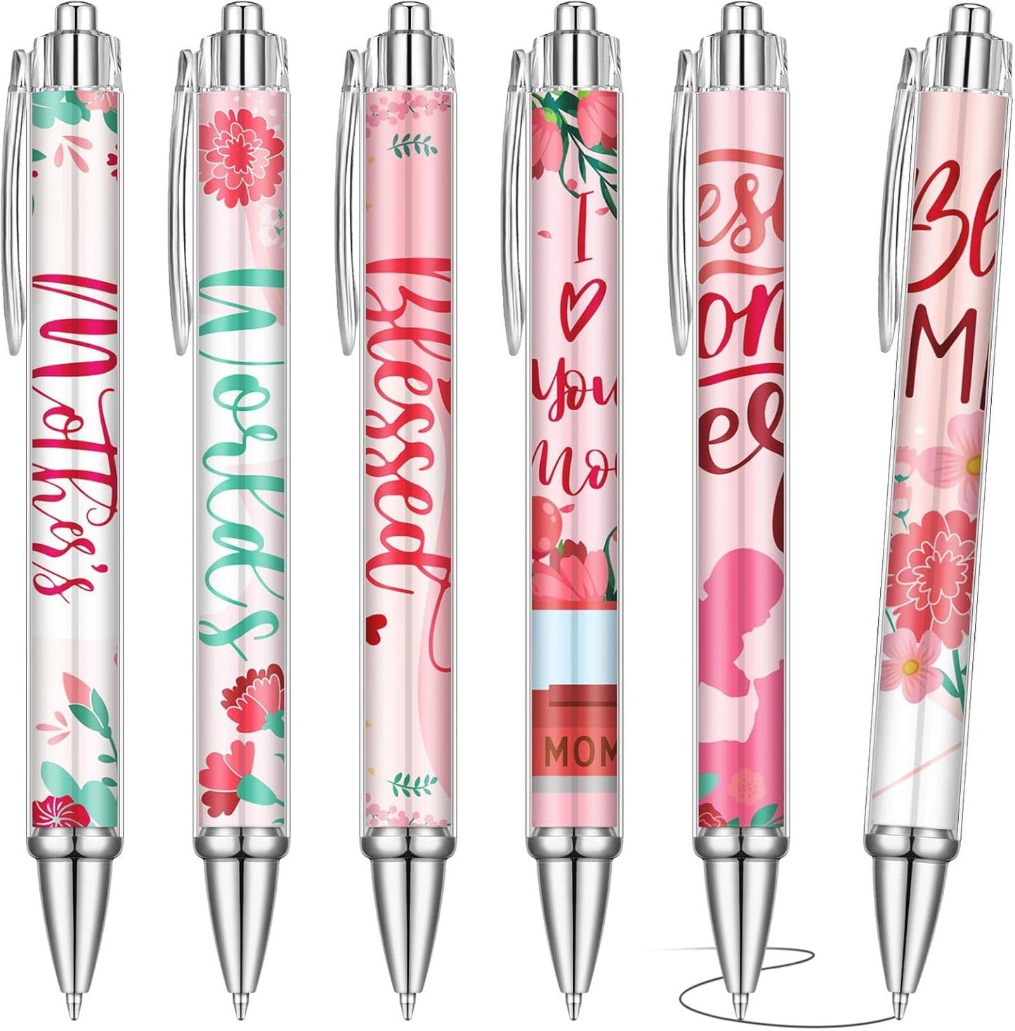 24 Pcs Christmas Appreciation Gifts Pen for Mom Mothers Christmas Stocking Stuffers Xmas Party Favors Cute Pen Thank You Gift Ideas for Women Birthday Journaling Accessories Office Souvenir