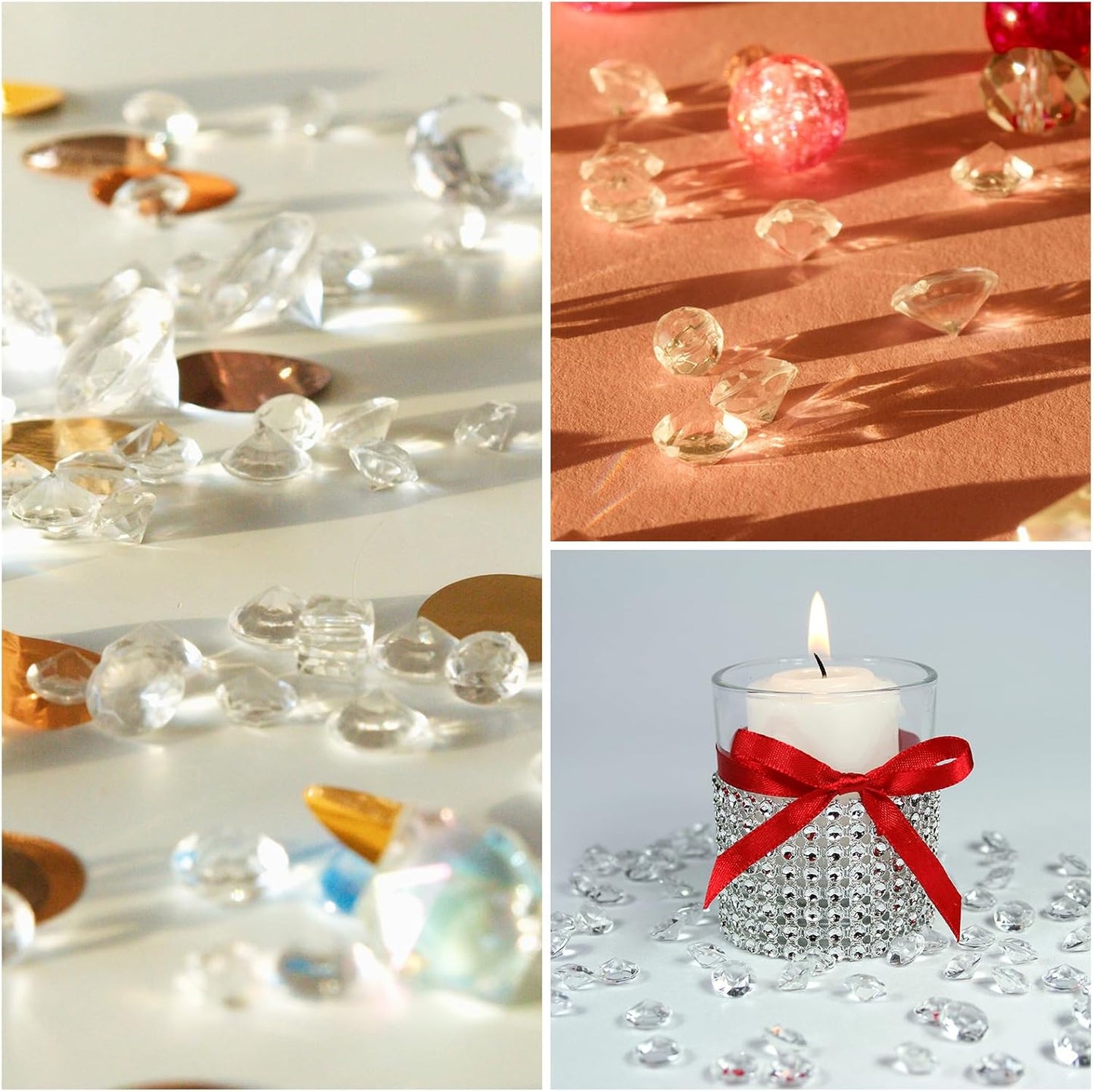 PATIKIL 4000 Pcs Wedding Table Scatter Confetti Crystals 6 mm Acrylic Diamonds Vase Fillers Gems for Table Centerpiece Decorations Party Vase Beads, Sapphire Blue
