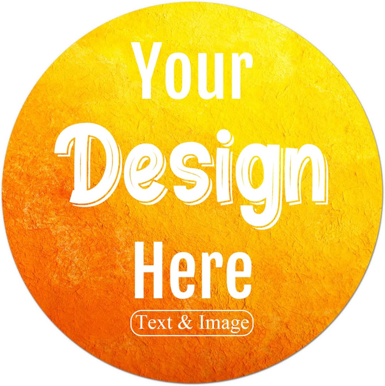 Custom 100-500 Personalized Labels, Circle, 3 Inch Custom Stickers with Any Image Logo and Text for Business Logo Labels