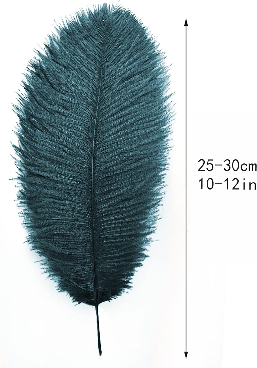 Ballinger Teal Ostrich Feathers Bulk - 24Pcs 10-12inch Feathers for Party Centerpieces, Flower Arrangement and Home Decor(Teal)