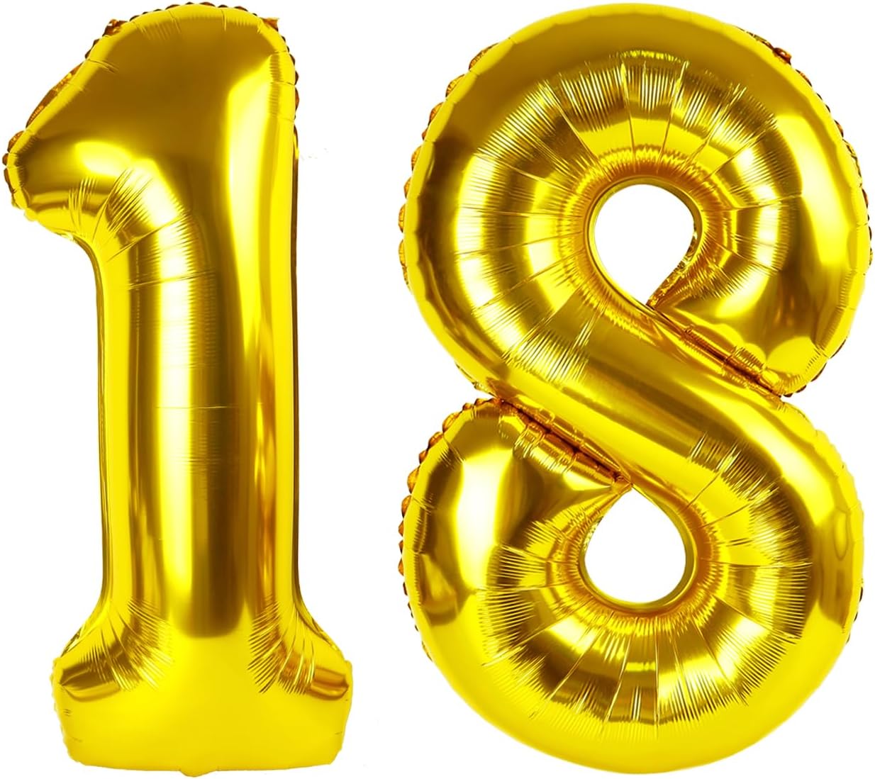 Helium Foil Gold Number 18 81 Balloon 40 Inch, Mylar Eight Numbers 18 81 Birthday Balloons, Gold 18 81 Women Men Anniversary Graduations Party Supplies