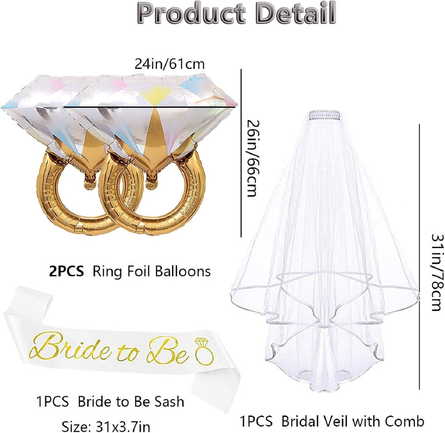 4PCS Bride To Be Sash and Veil, Blue Sash and Bachelorette Veils Accessories for Bridal Shower Engagement Wedding