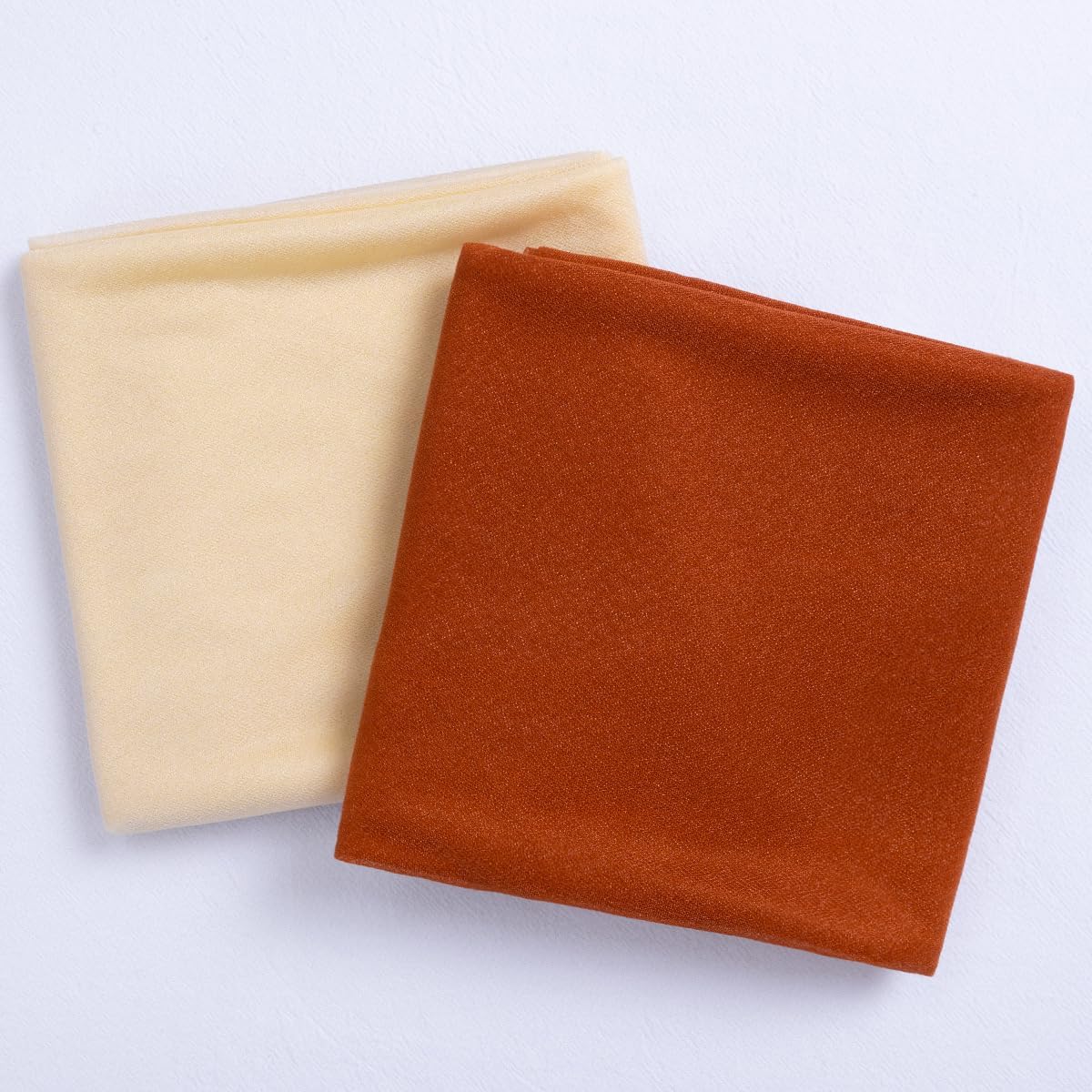 Socomi Wedding Arch Draping Fabric 29" x 20Ft 2 Panels Champagne and Terracotta Sheer Outdoor Curtain Drapes Extra Long for Bridal Baby Shower Birthday Party Decor