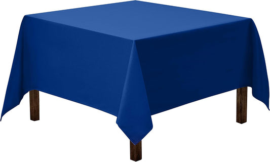 Gee Di Moda Square Tablecloth - 70 x 70 Inch Royal Blue Table Cloth for Medium Square or Round Tables - Heavy Duty Washable Fabric - for Buffet Table, Holiday Party, Dinner, Wedding & Baby Shower