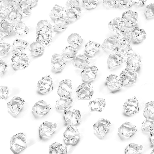 DomeStar 1050PCS Clear Fake Ice, Acrylic Fake Diamonds, Crushed Ice Rocks Clear Vase Fillers Fish Tank Vase Centerpiece Party Table Scatter Decor