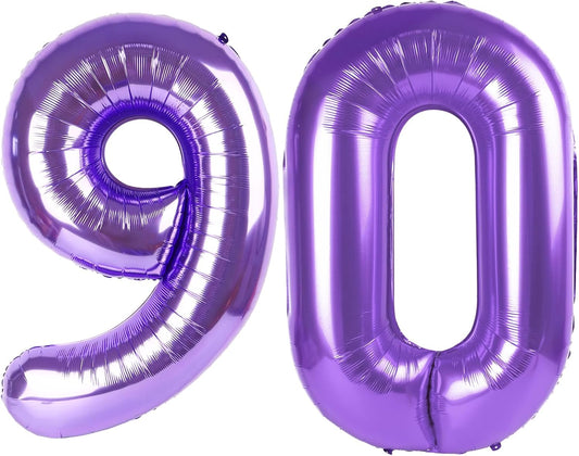 Purple 90 Number Balloon