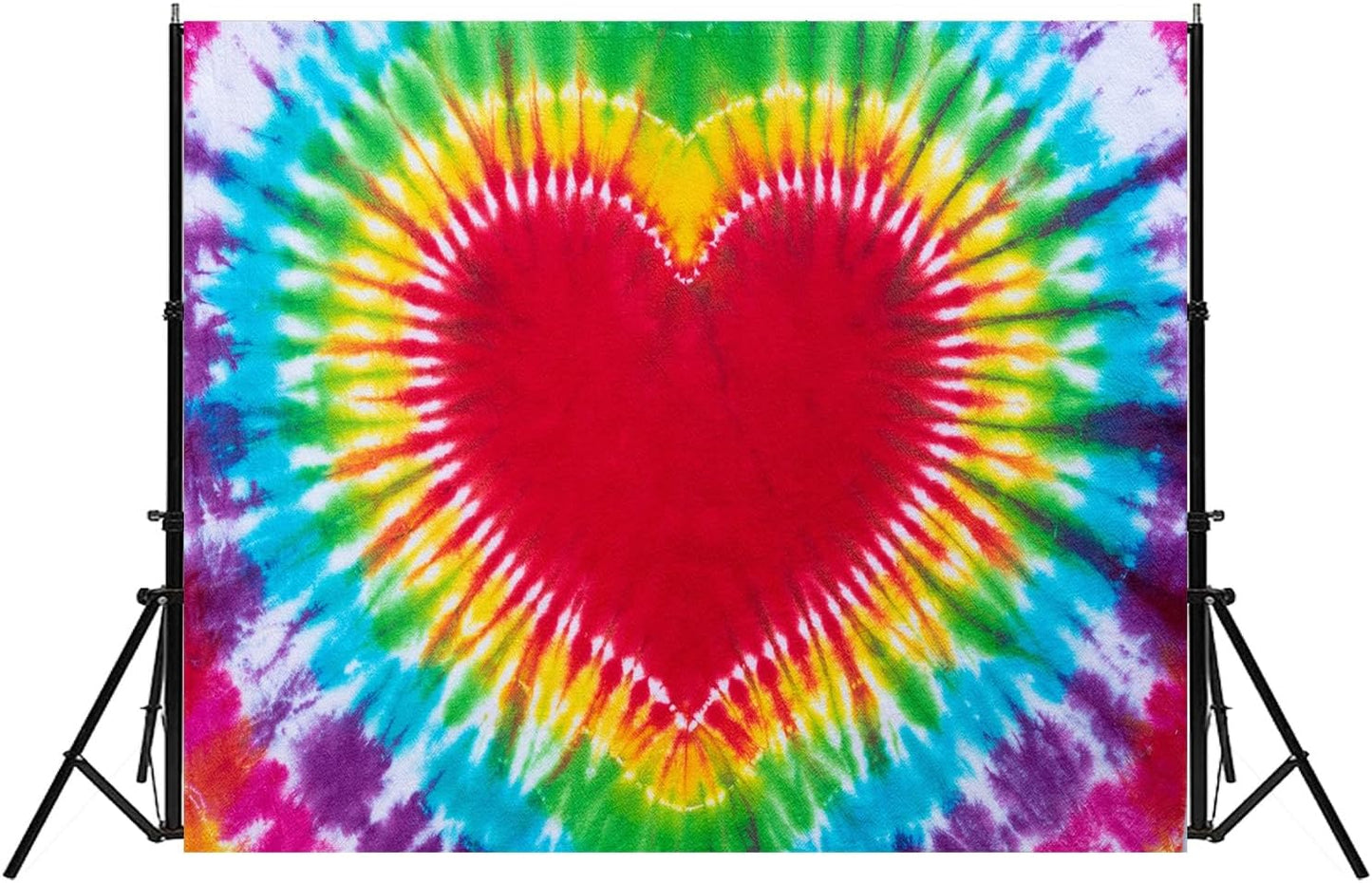 Hippie Backdrop 15x10ft 60s 70s Backgrounds Tie Dye Theme Party Decorations Hippie Supplies Photo Booth Props