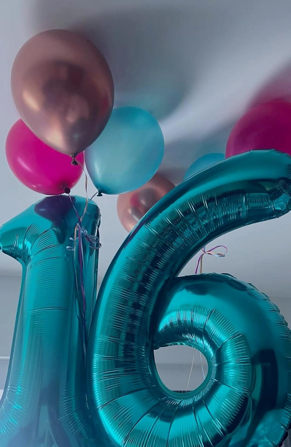 40 Inch Big Blue 9 Balloon Number, Jumbo Giant Happy 9th 19 29 39 49 99 Birthday Party Decorations,Blue Large Nine Mylar Foil Anniversary Birthday Party Engagement Decorations