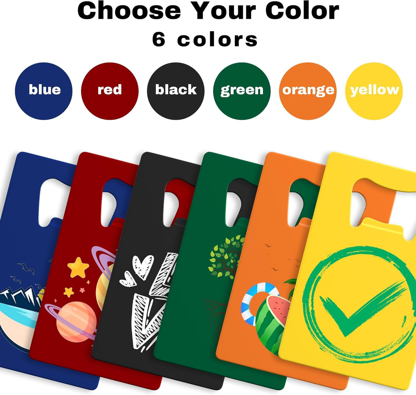 Personalized Credit Card Bottle Opener, Custom Stainless Steel Beer Bottle Opener, Upload Your Name/LOGO/Text, for Wedding Favors, Brewery, Bar, Anniversaries, Party (Orange)