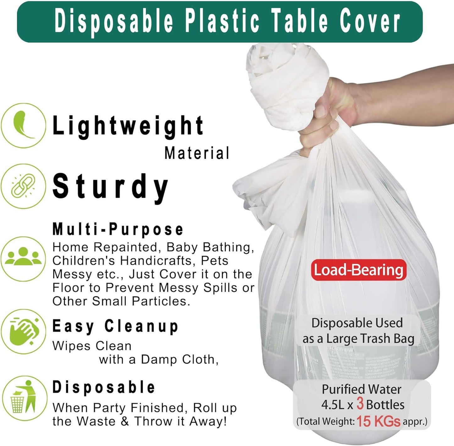 Red Gingham Checkered Plastic Tablecloths 2 Pack Disposable Table Covers 54 x 108 Inch Party Tablecovers Buffalo Plaid Table Cloths for BBQ Picnic Birthday Wedding Parties 8 ft Rectangle Table Use