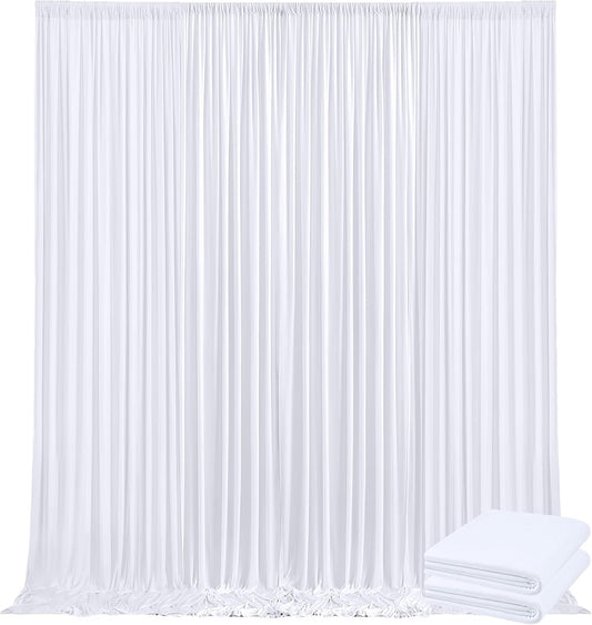 10x10ft Backdrop Curtains for Parties, 2 Panels 5x10ft Photography Backdrop Curtain with Rod Pocket,Backdrop Polyester Background Drapes,Wedding Backdrop Drapes for Birthday Baby Shower Home Decor