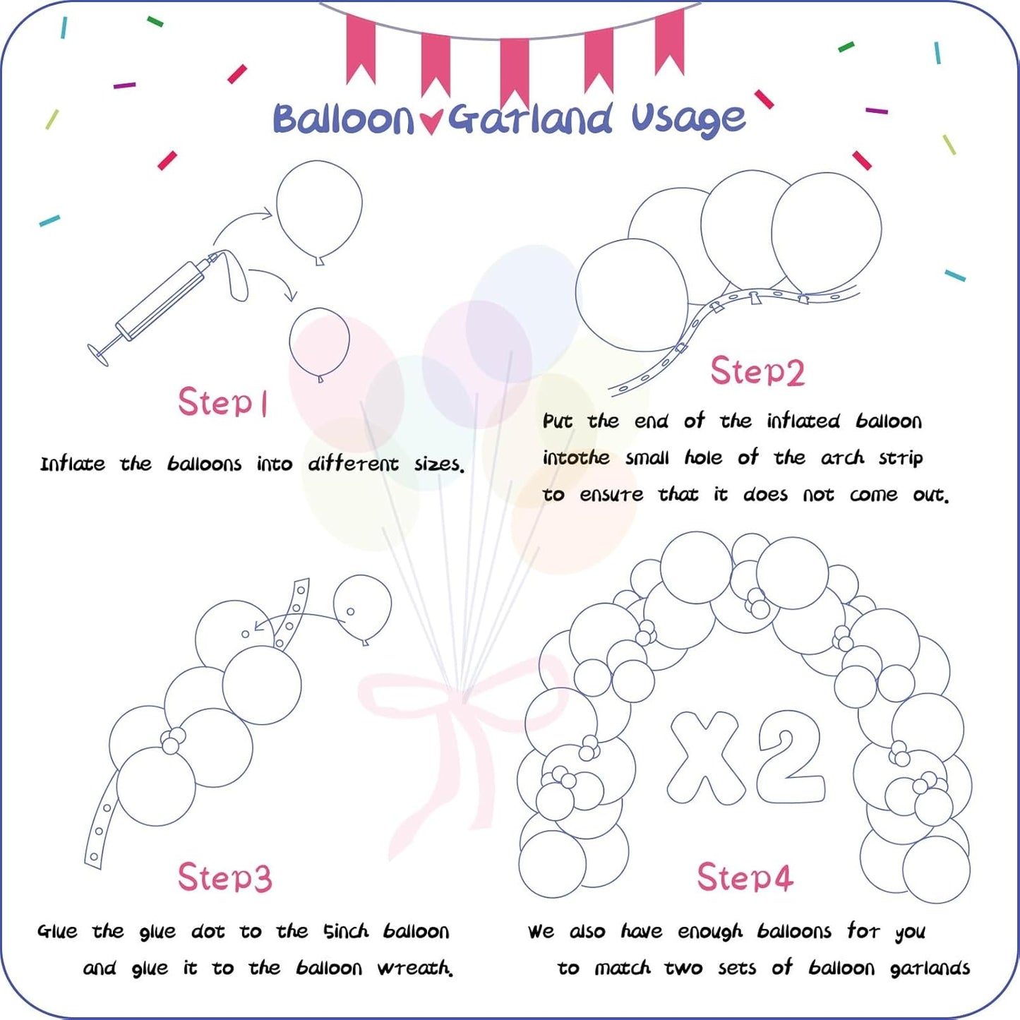 412pcs Metallic Rose Gold Balloon Garland Arch Kit 18 12 10 5 Inch Different Sizes Latex Chrome Balloons for Baby Shower Birthday Graduation Wedding Anniversary Party Decoration