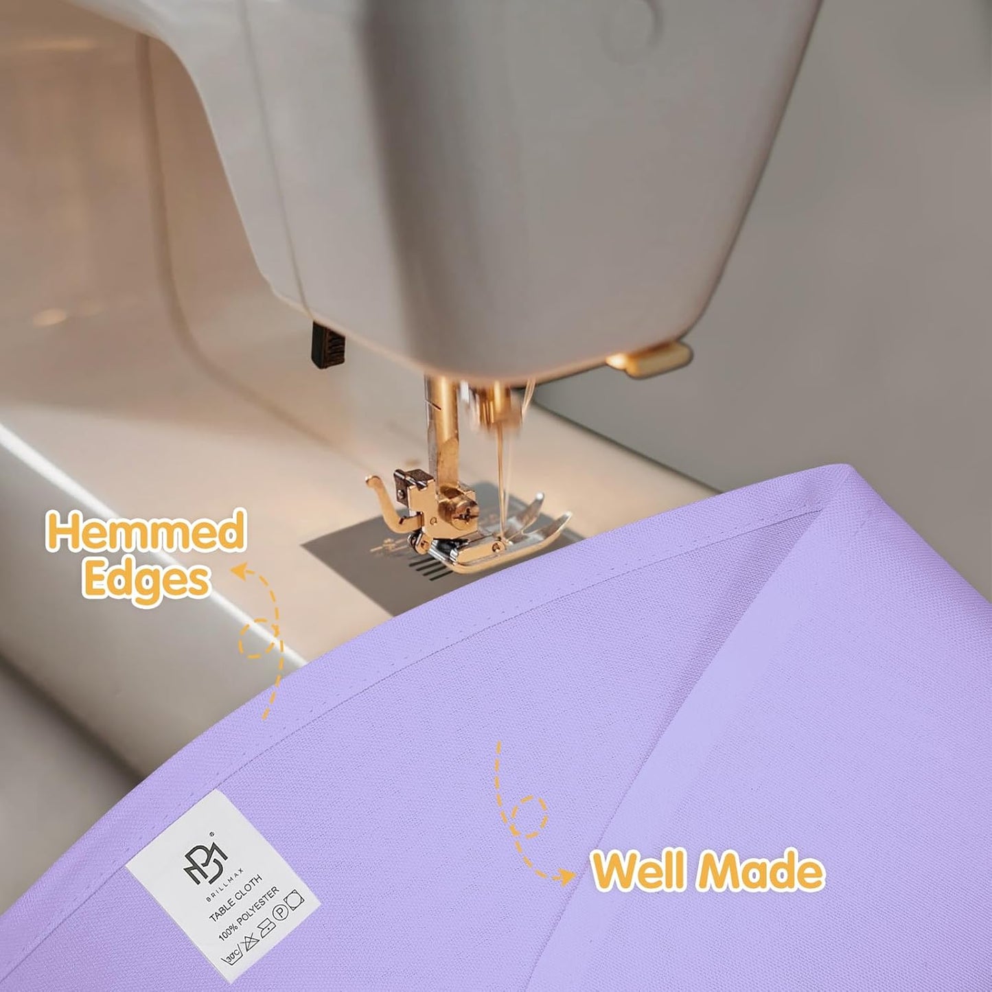 BRILLMAX 10 Pack Lavender Round Tablecloths 90 Inch - Circle Bulk Linen Polyester Fabric Washable Table Cloth Cover for Wedding Reception Banquet Birthday Party Buffet Restaurant