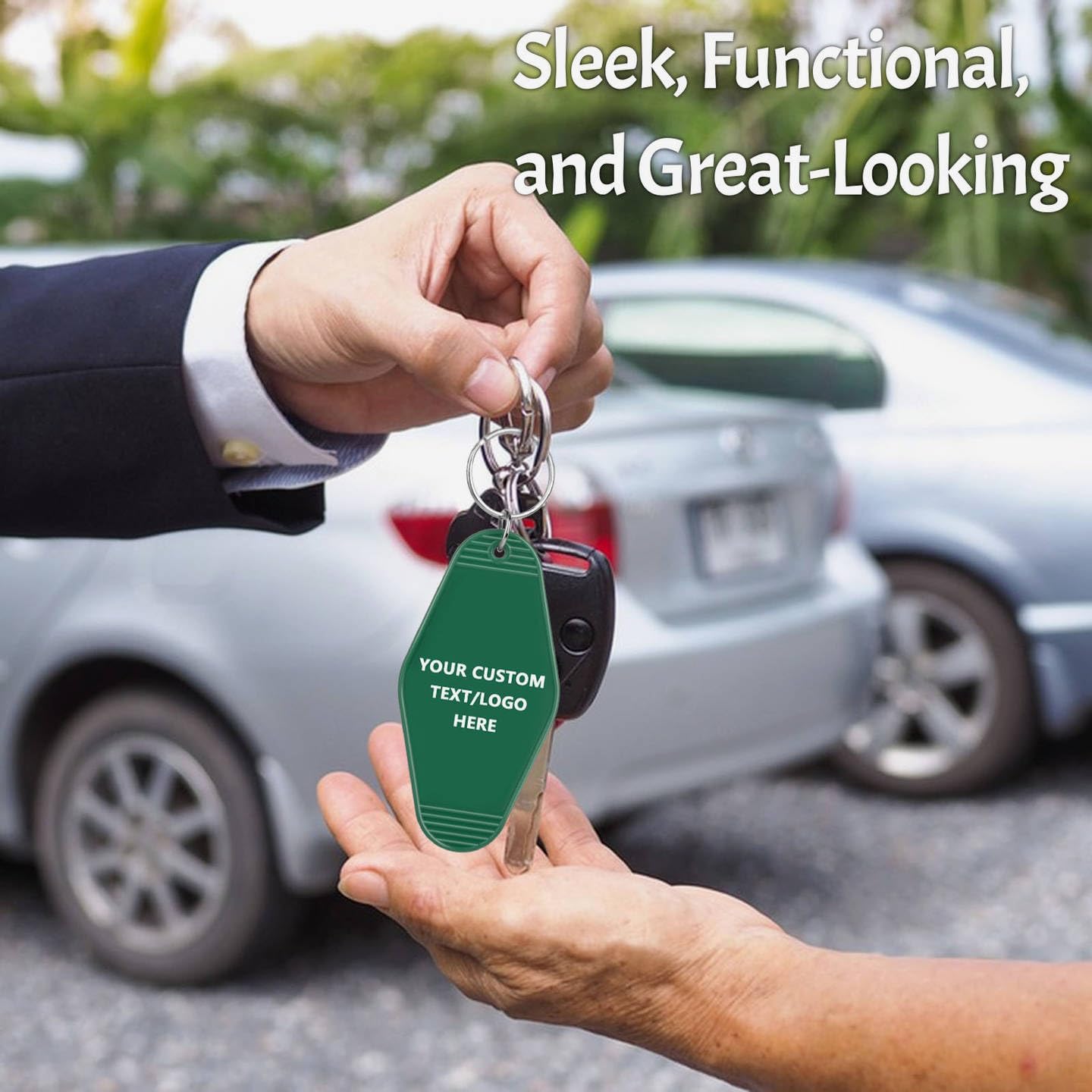 Custom Vintage Hotel Motel Keychains 300 Pack, Personalized Logo, Text Bulk - Perfect for Tradeshows, Campaign Gifts - Customizable Key Tags