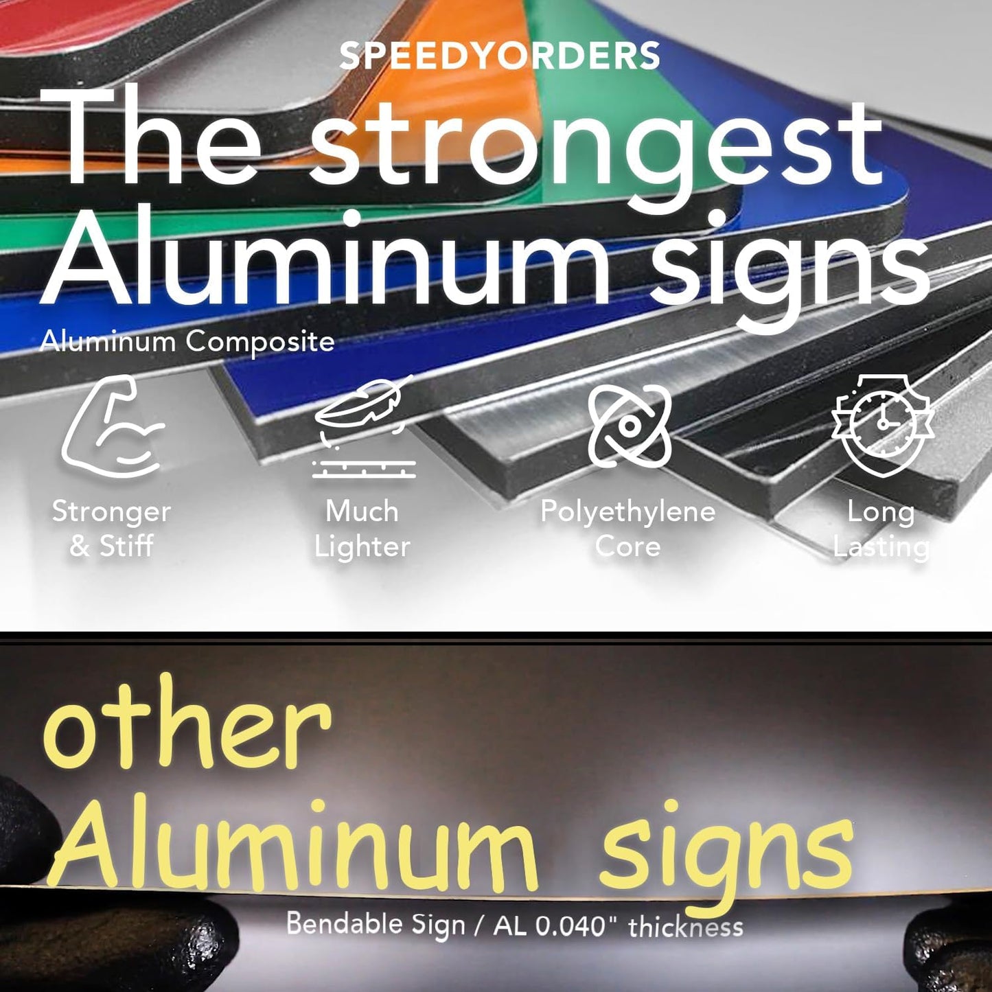 Custom Metal Signs, Personalized Aluminum, Customized Safety, Business Signs, Waterproof Outdoor, White Aluminum (Red, 24x18 In)