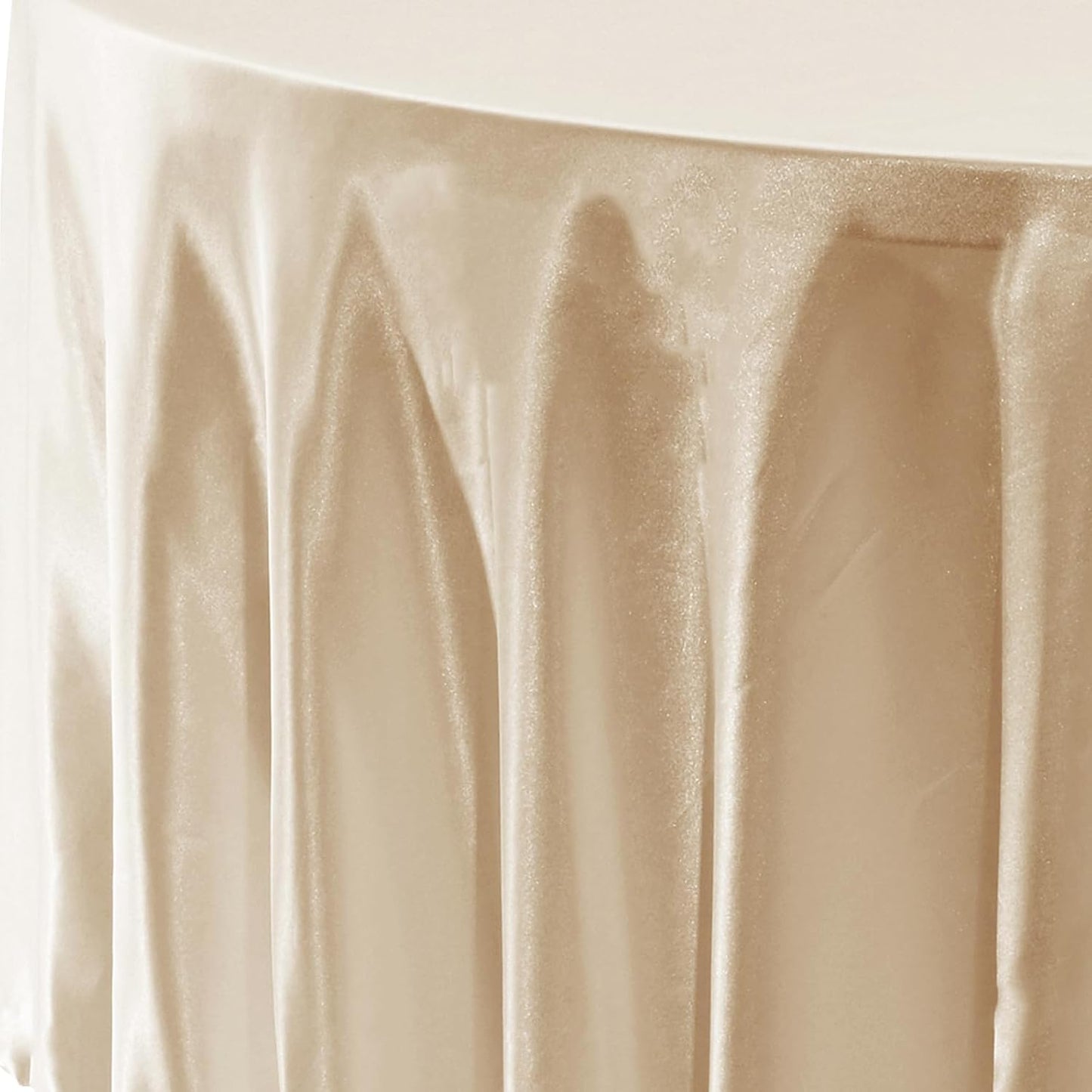fani 6 Pack 108 Inch Champagne Round Tablecloth - Premium Silky Satin Tablecloth Overlay Smooth Fabric Table Cover Linens, Table Decoration for Wedding Party Banquet Events Restaurant Kitchen Dining