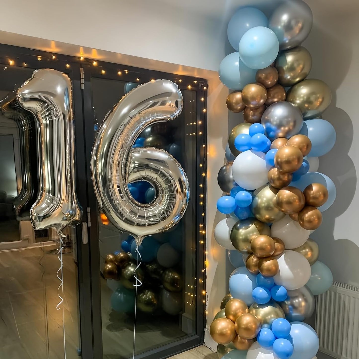 Silver 8 Balloon,40 Inch Number 8 Balloon,8 Birthday Balloon Decorations,Helium Silver 8 Balloon Number for Birthday Party Decorations
