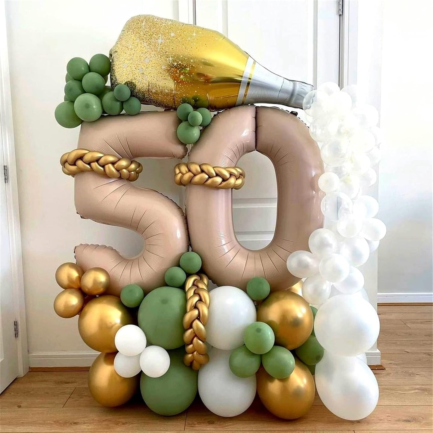 Nude Number Balloons for Boys Girls, 40inch Large Tan Number 6 Foil Mylar Helium Balloons, Self Inflating Apricot Number Balloons 0-9 for Men Women 6th 60th Birthday Anniversary Party Decoration