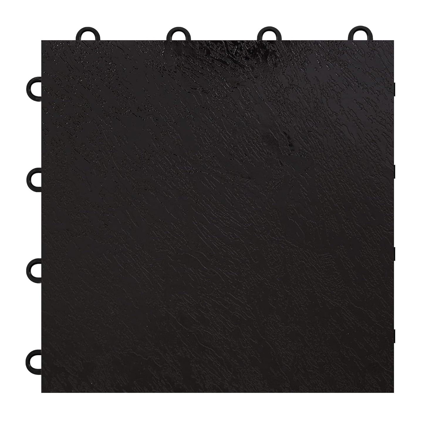 IncStores 3/8" Thick Snap Together Dance Flooring Tiles | 12”x12” Printed Vinyl Dance Floor Tiles for Practice & Performance | Black | 40 Tile Pack