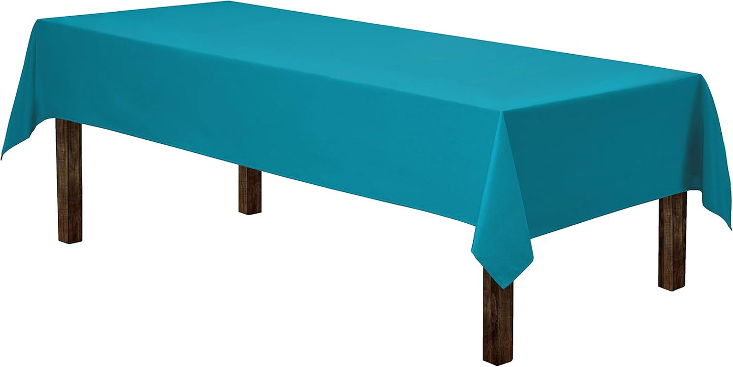 Gee Di Moda Rectangle Tablecloth - 60 x 84 Inch Caribbean Table Cloth for 5 Foot Rectangle Table - Heavy Duty Washable Fabric - for 5 Ft Buffet Table, Holiday Party, Dinner, Wedding & Baby Shower