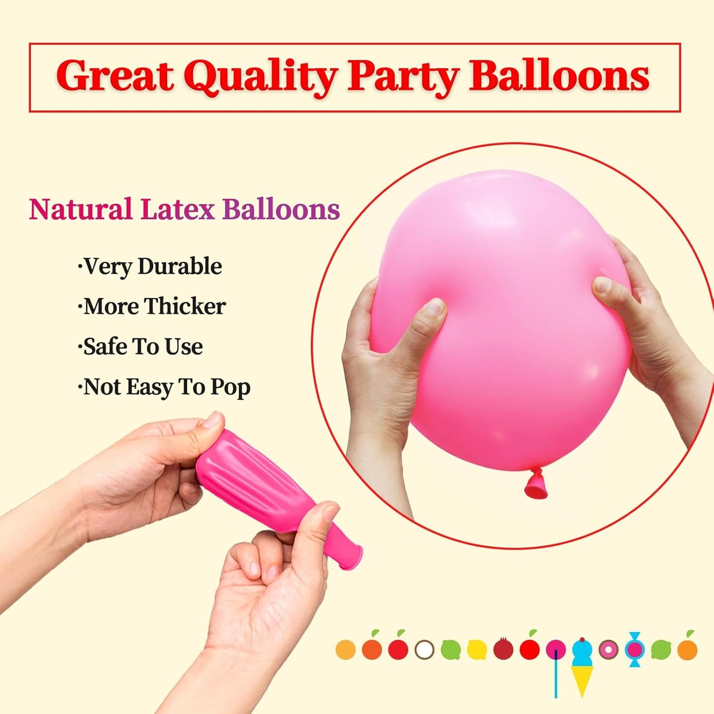 Pink Balloon 110pcs, Pink Latex Balloons12 inch for Birthday Valentine's Day Wedding(with 2 Ribbons)