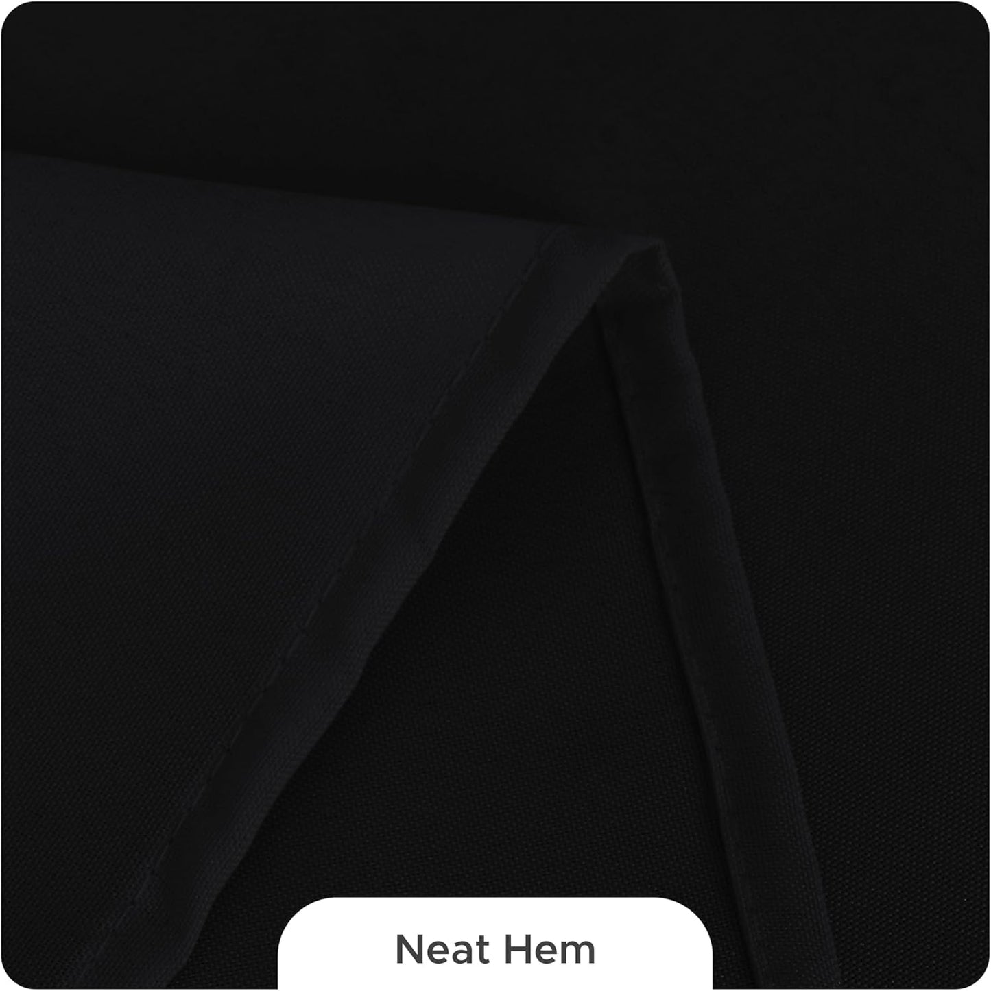 Fitable 8 Pack Table Cloth Rectangle Table: Stain and Wrinkle Resistant Tablecloth Rectangular, Washable Polyester Tablecloths for Wedding Party Dining Banquet Event Catering(Black, 70x108 Inch)