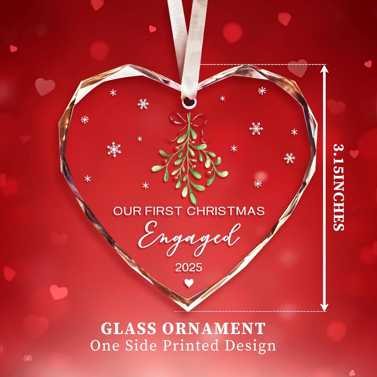Engagement Gifts for Couples Women,Her,Engagement Gift for Newly Engaged Couples,Bride to Be Gifts,First Christmas Engaged Ornament 2025