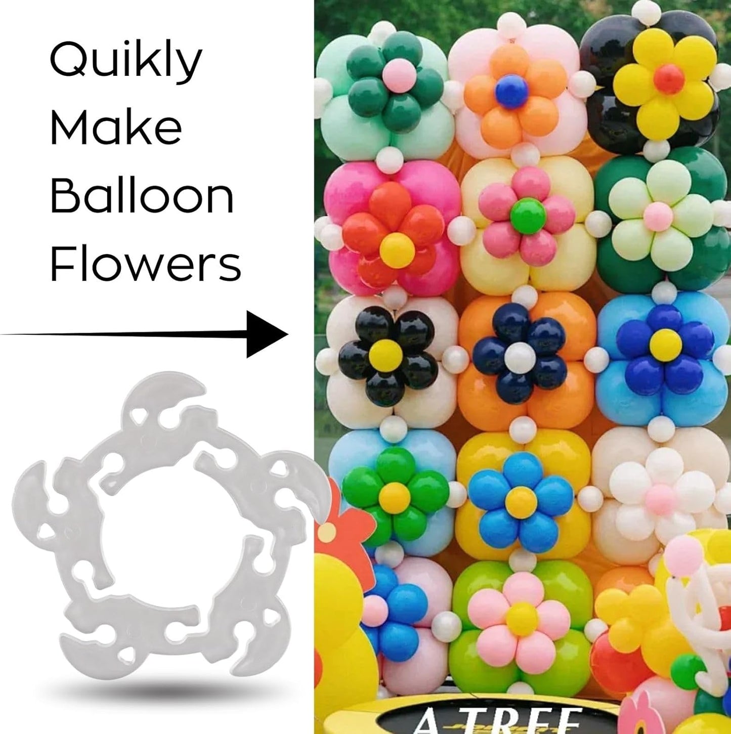 100PCS Balloon Arch Clips, Reusable Balloon Clips for Balloon Arch, Plastic Balloon Supplies for Stand, Balloon Garland Clips for Party Wedding Baby Shower Decorations