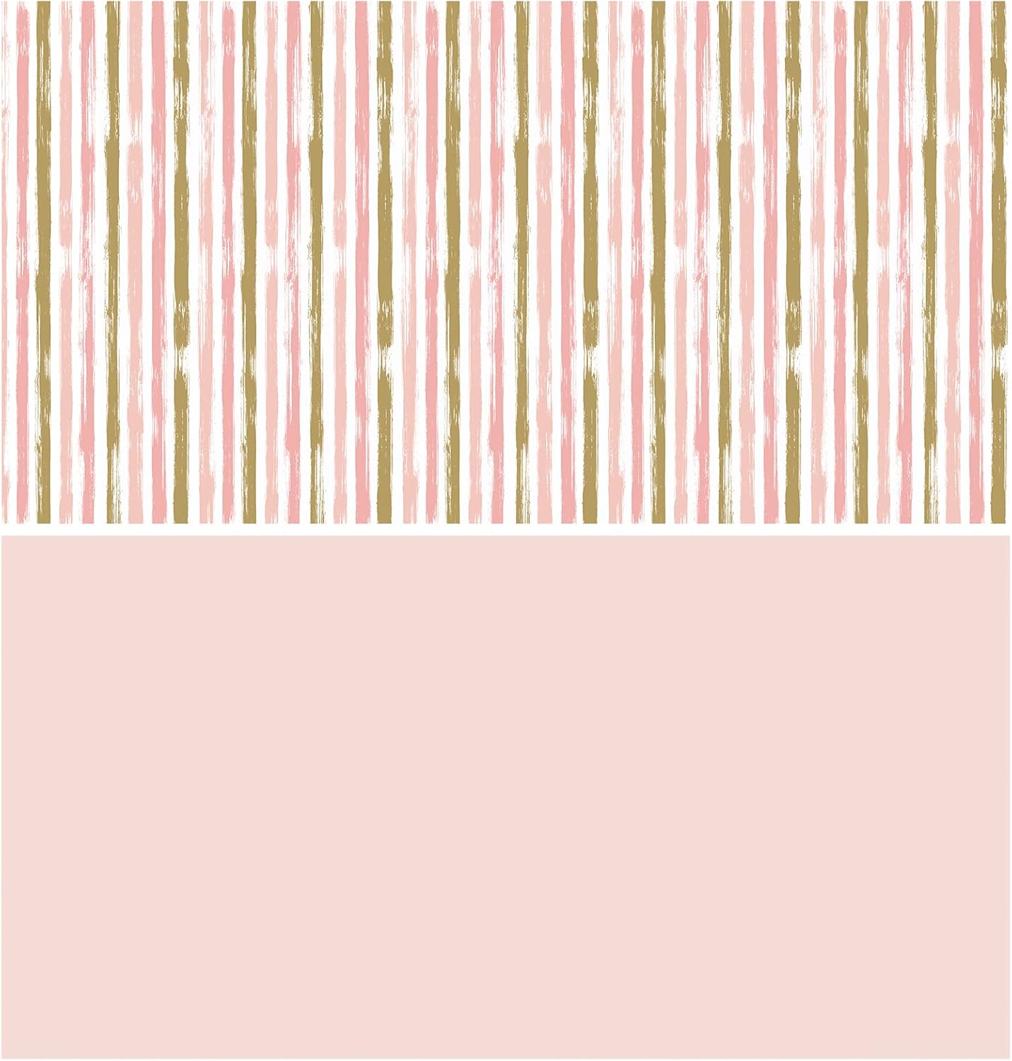 WRAPAHOLIC 30 Inch Reversible Wrapping Paper Roll - 30 Inch X 100 Feet Jumbo Roll Pink and Gold Lines Print for Birthday, Holiday, Wedding, Baby Shower and More Occasions