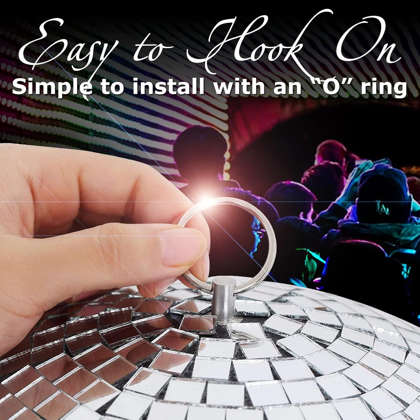 16-Inch Large Disco Ball – Mirror Ball Disco Ball Decor for Parties, Weddings, and Fun Party Events