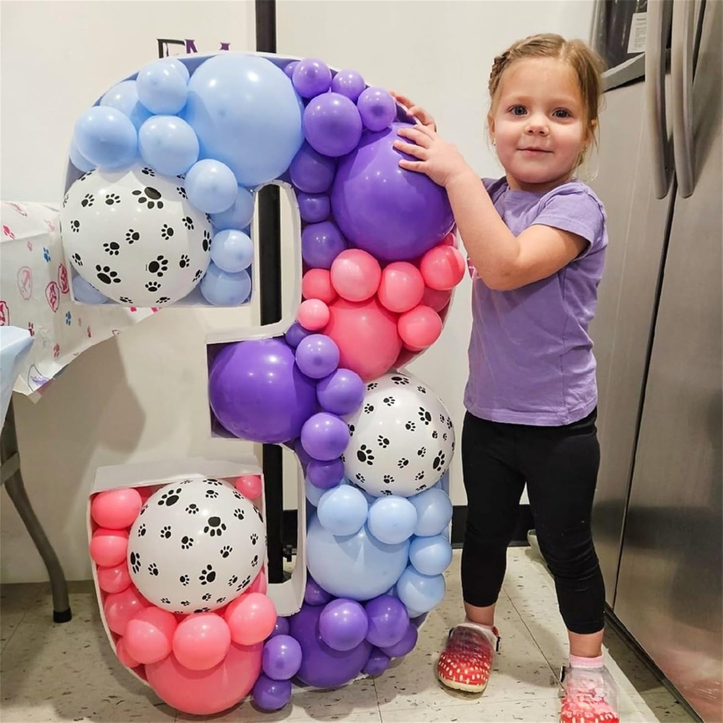 Dog Paw Print Balloons, Cute Puppy Pet Theme Birthday Latex Balloons for Boys Girls, Black White Dog Party Decorations Supplies for Kids Children Dogs Lover Farm Animal Theme Baby Shower Party Decor