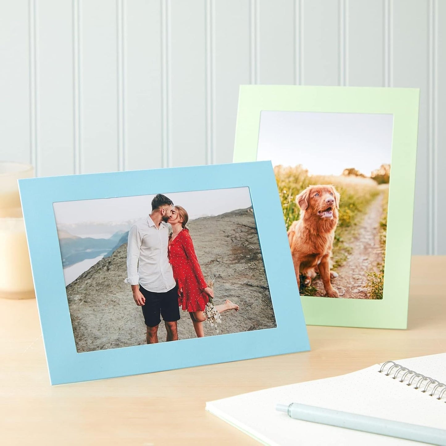 Juvale Picture Frame Craft Kit - 5x7 in, 30-Piece Multi-Color Set - Paper & Cardboard DIY Picture Frames with Easel Backs - Paintable Classroom & Wedding Photo Display