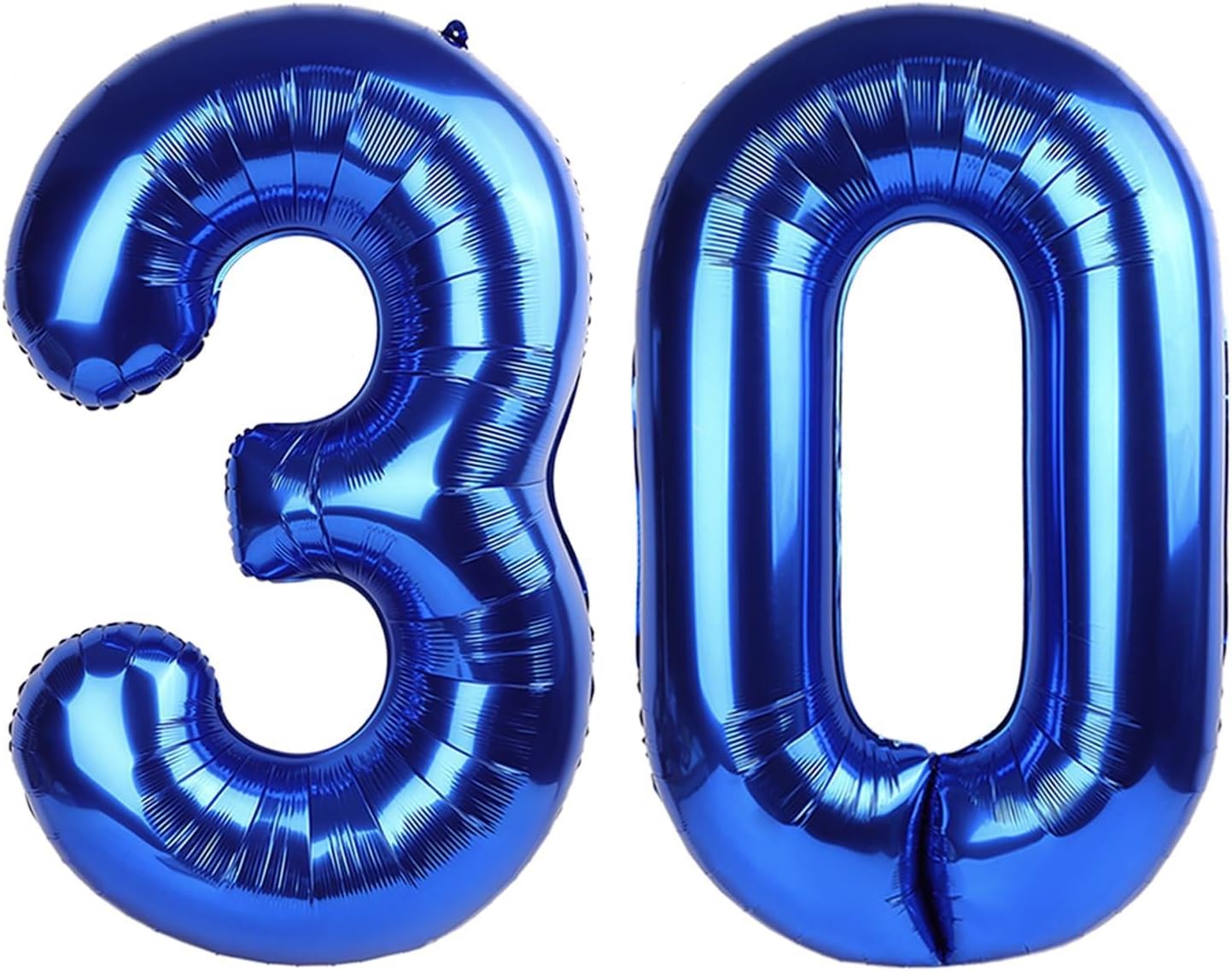 Navy Blue Jumbo Number 30 Balloon 40 Inch, Boy Girl 30 Birthday Supplies, Foil Helium 30 Birthday Giant Balloon, Mylar Blue Number Balloons Anniversary Decorations