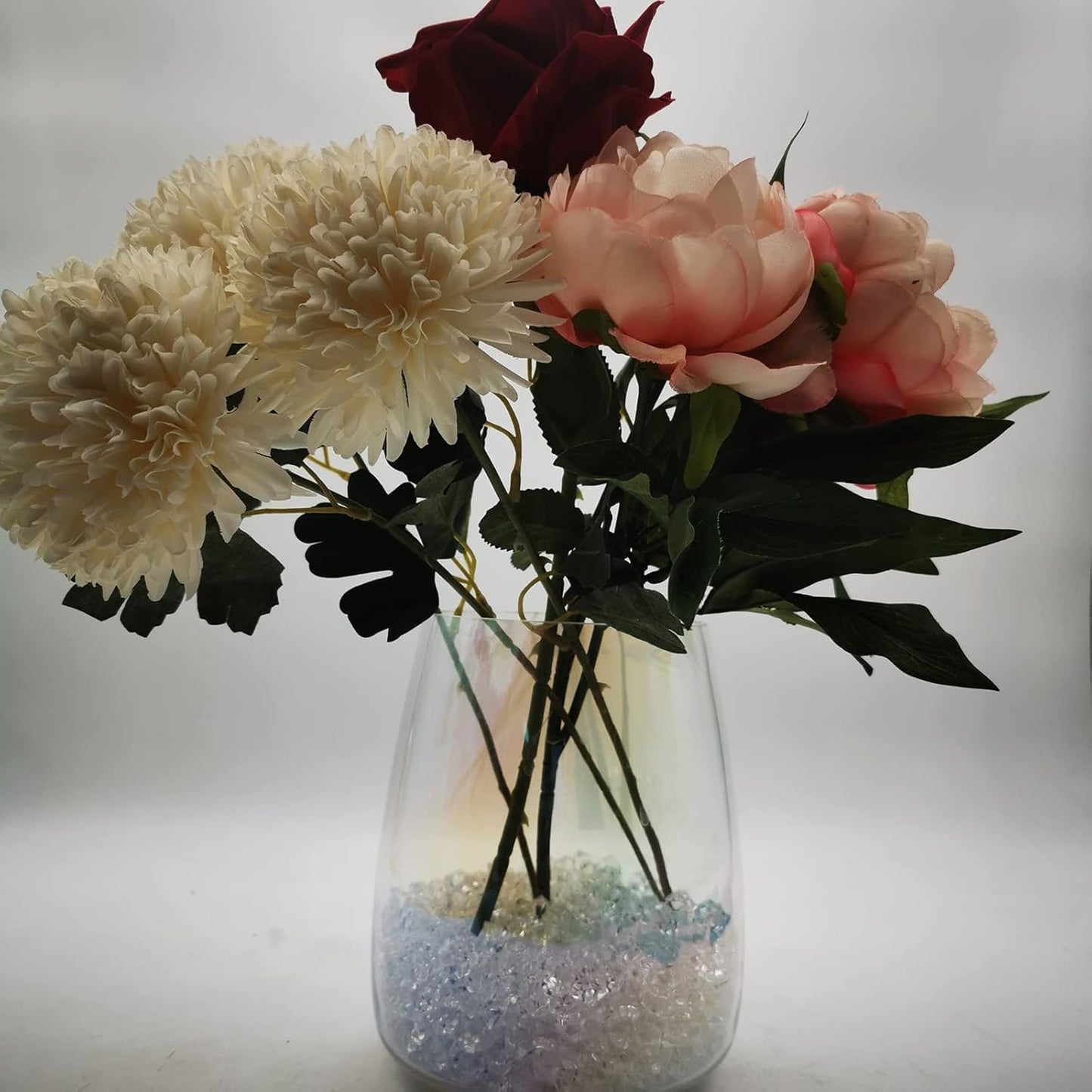 Fake Crushed Ice Cubes, Vase Fillers, 150 pcs 16*22 mm Fake crushed Ice Cubes Artificial Acrylic Crystal Rocks Diamonds for Vase Fillers, Party Favor, Wedding Decoration (0.86*0.62inch,Clear)