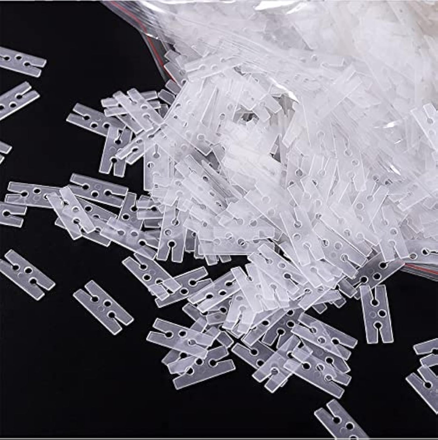 200pcs Plastic Balloon Clips Ties for Sealing, H Shape Bulk Balloon Ties clips Tool for Wedding Party Christmas Birthday Decoration